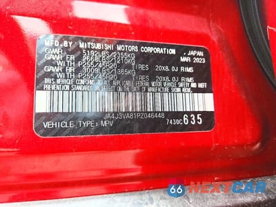 Zdjęcie 14 z 14 samochodu: 2023 MITSUBISHI OUTLANDER SEL VIN:JA4J3VA81PZ046448 - miniatura