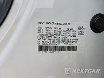 Zdjęcie 13 z 13 samochodu: 2019 ACURA MDX TECHNOLOGY VIN:5J8YD4H5XKL024503 - miniatura
