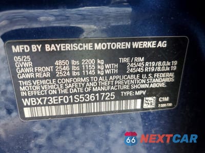 Zdjęcie 13 z 13 samochodu: 2025 BMW X1 XDRIVE28I VIN:WBX73EF01S5361725 - miniatura