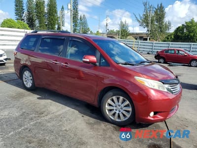 Czwarte zdjęcie samochodu z boku: 2015 TOYOTA SIENNA LIMITED 7-PASSENGER VIN:5TDYK3DC6FS639055 - miniatura