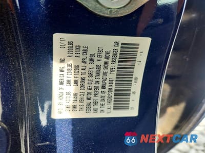 Zdjęcie 12 z 12 samochodu: 2017 HONDA ACCORD LX VIN:1HGCR2F32HA149887 - miniatura