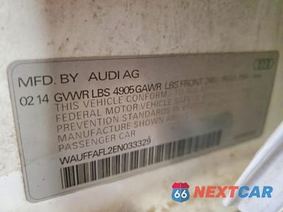 Zdjęcie 13 z 13 samochodu: 2014 AUDI A4 PREMIUM PLUS VIN:WAUFFAFL2EN033329 - miniatura