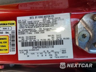 Zdjęcie 13 z 13 samochodu: 2013 FORD FUSION SE VIN:3FA6P0H78DR227150 - miniatura