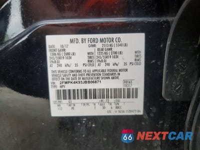 Zdjęcie 14 z 14 samochodu: 2018 FORD EDGE TITANIUM VIN:2FMPK4K93JBB06871 - miniatura