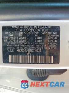 Zdjęcie 13 z 13 samochodu: 2022 KIA SORENTO S VIN:KNDRG4LG8N5110226 - miniatura