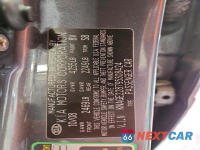 Zdjęcie 12 z 12 samochodu: 2009 KIA OPTIMA LX VIN:KNAGE228795308424 - miniatura
