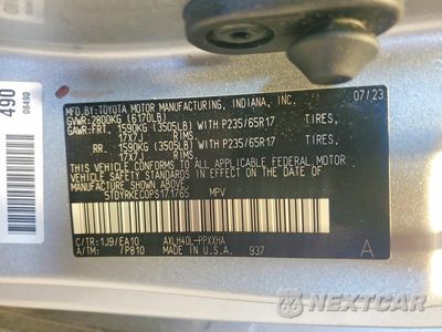 Zdjęcie 13 z 13 samochodu: 2023 TOYOTA SIENNA XLE VIN:5TDYRKEC0PS171765 - miniatura