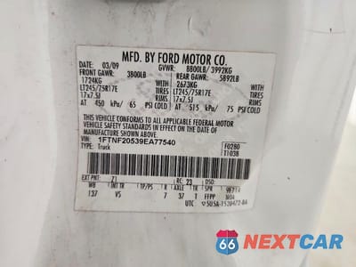 Zdjęcie 13 z 13 samochodu: 2009 FORD F250 SUPER DUTY VIN:1FTNF20539EA77540 - miniatura