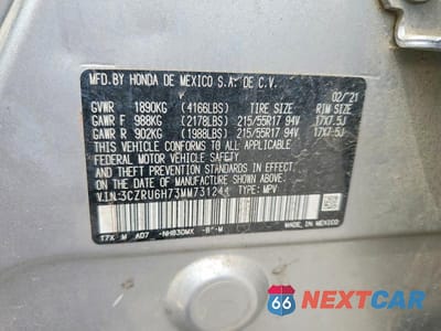 Zdjęcie 13 z 13 samochodu: 2021 HONDA HR-V EXL VIN:3CZRU6H73MM731244 - miniatura