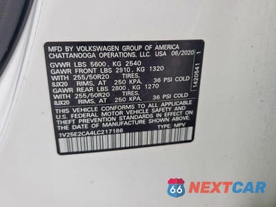 Zdjęcie 14 z 14 samochodu: 2020 VOLKSWAGEN ATLAS CROSS SPORT SE VIN:1V25E2CA4LC217186 - miniatura