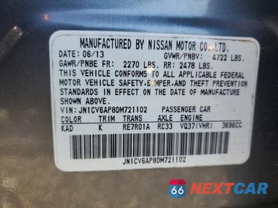 Zdjęcie 12 z 12 samochodu: 2013 INFINITI G37 SEDAN JOURNEY VIN:JN1CV6AP8DM721102 - miniatura