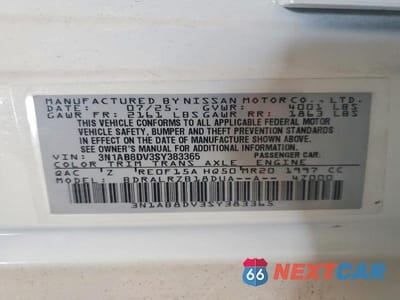 Zdjęcie 12 z 12 samochodu: 2025 NISSAN SENTRA SR VIN:3N1AB8DV3SY383365 - miniatura