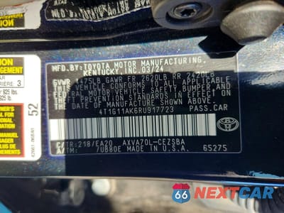 Zdjęcie 12 z 12 samochodu: 2024 TOYOTA CAMRY SE VIN:4T1G11AK6RU917723 - miniatura