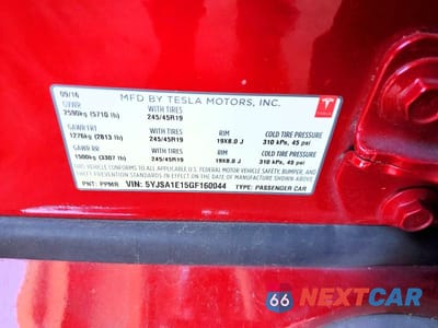 Zdjęcie 13 z 13 samochodu: 2016 TESLA MODEL S VIN:5YJSA1E15GF160044 - miniatura