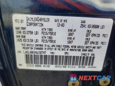 Zdjęcie 14 z 14 samochodu: 2004 JEEP LIBERTY SPORT VIN:1J4GL48K24W192747 - miniatura