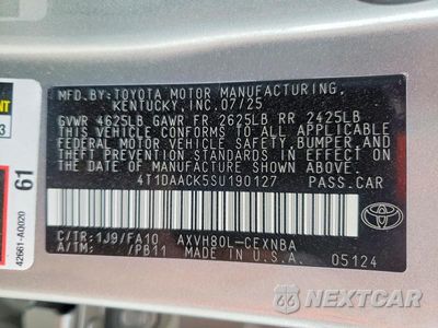 Zdjęcie 12 z 12 samochodu: 2025 TOYOTA CAMRY VIN:4T1DAACK5SU190127 - miniatura
