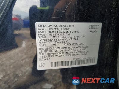 Zdjęcie 12 z 12 samochodu: 2012 AUDI Q7 PRESTIGE VIN:WA1VMAFEXCD005300 - miniatura