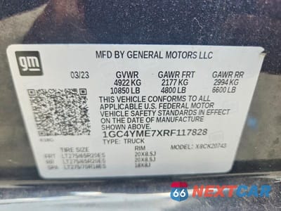 Zdjęcie 12 z 12 samochodu: 2024 CHEVROLET SILVERADO K2500 CUSTOM VIN:1GC4YME7XRF117828 - miniatura