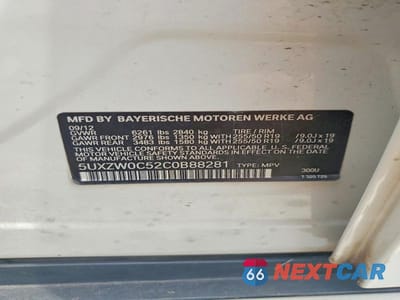 Zdjęcie 13 z 13 samochodu: 2012 BMW X5 XDRIVE35D VIN:5UXZW0C52C0B88281 - miniatura