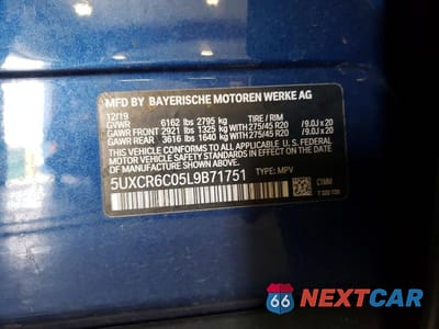 Zdjęcie 13 z 13 samochodu: 2020 BMW X5 XDRIVE40I VIN:5UXCR6C05L9B71751 - miniatura