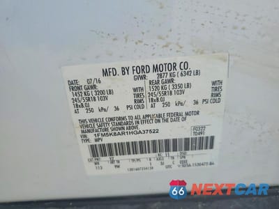 Zdjęcie 13 z 13 samochodu: 2017 FORD EXPLORER POLICE INTERCEPTOR VIN:1FM5K8AR1HGA37522 - miniatura