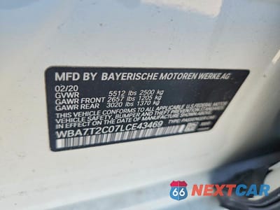 Zdjęcie 12 z 12 samochodu: 2020 BMW 740 I VIN:WBA7T2C07LCE43469 - miniatura
