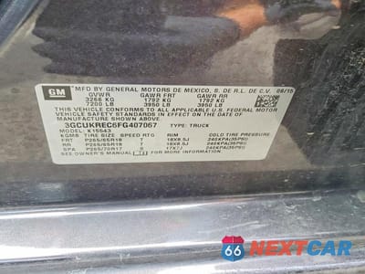Zdjęcie 13 z 13 samochodu: 2015 CHEVROLET SILVERADO K1500 LT VIN:3GCUKREC6FG407067 - miniatura