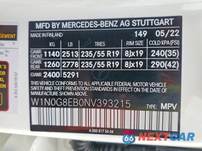 Zdjęcie 13 z 13 samochodu: 2022 MERCEDES-BENZ GLC 300 4MATIC VIN:W1N0G8EB0NV393215 - miniatura