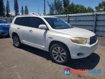 Czwarte zdjęcie samochodu z boku: 2008 TOYOTA HIGHLANDER HYBRID VIN:JTEEW41A082000577 - miniatura