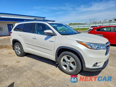 Czwarte zdjęcie samochodu z boku: 2015 TOYOTA HIGHLANDER HYBRID LIMITED VIN:5TDDCRFHXFS011569 - miniatura