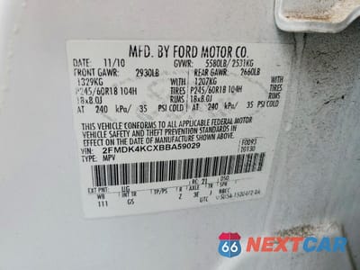 Zdjęcie 12 z 12 samochodu: 2011 FORD EDGE LIMITED VIN:2FMDK4KCXBBA59029 - miniatura