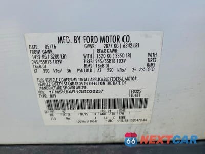 Zdjęcie 13 z 13 samochodu: 2016 FORD EXPLORER POLICE INTERCEPTOR VIN:1FM5K8AR1GGD30237 - miniatura