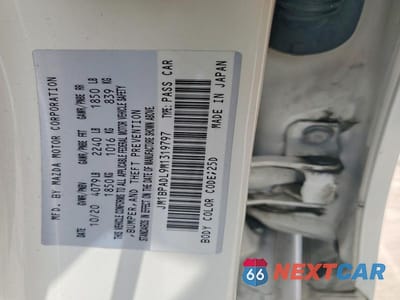 Zdjęcie 12 z 12 samochodu: 2021 MAZDA 3 PREMIUM VIN:JM1BPADL9M1319797 - miniatura