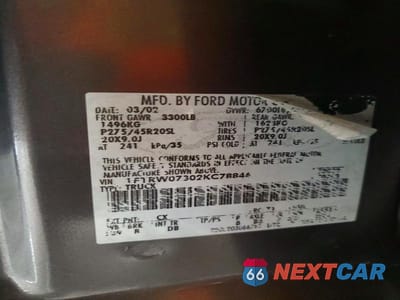Zdjęcie 12 z 12 samochodu: 2002 FORD F150 SUPERCREW HARLEY DAVIDSON VIN:1FTRW07302KC78846 - miniatura