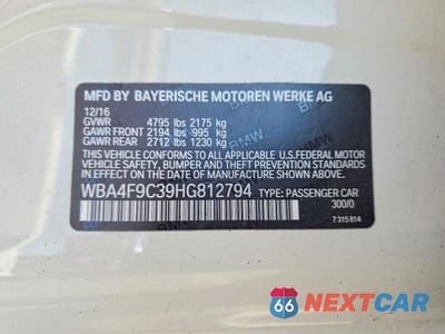 Zdjęcie 13 z 13 samochodu: 2017 BMW 430XI GRAN COUPE VIN:WBA4F9C39HG812794 - miniatura