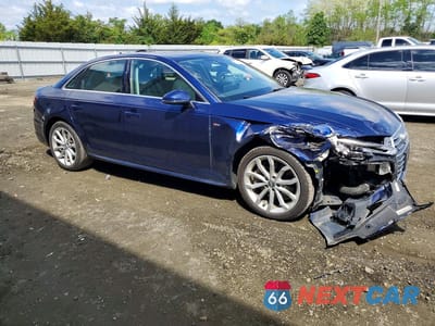 Czwarte zdjęcie samochodu z boku: 2019 AUDI A4 PREMIUM PLUS VIN:WAUENAF49KA008146 - miniatura