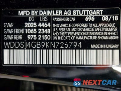 Zdjęcie 13 z 13 samochodu: 2019 MERCEDES-BENZ CLA 250 4MATIC VIN:WDDSJ4GB9KN726794 - miniatura
