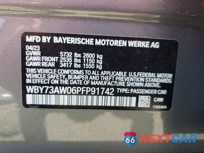 Zdjęcie 12 z 12 samochodu: 2023 BMW I4 EDRIVE 40 VIN:WBY73AW06PFP91742 - miniatura