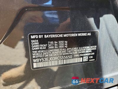 Zdjęcie 12 z 12 samochodu: 2024 BMW I7 XDRIVE60 VIN:WBY53EJ03RCS55650 - miniatura