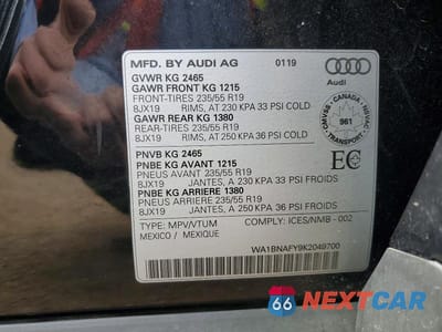 Zdjęcie 13 z 13 samochodu: 2019 AUDI Q5 PREMIUM PLUS VIN:WA1BNAFY9K2049700 - miniatura