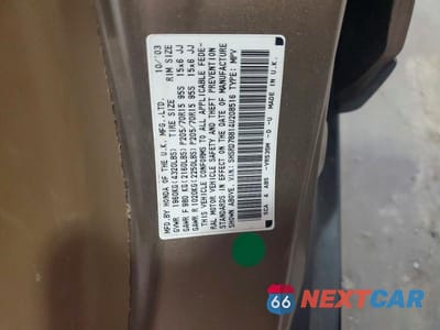 Zdjęcie 13 z 13 samochodu: 2004 HONDA CR-V EX VIN:SHSRD78814U208516 - miniatura