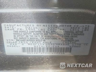 Zdjęcie 12 z 12 samochodu: 2016 NISSAN SENTRA SV VIN:3N1AB7AP0GL652216 - miniatura