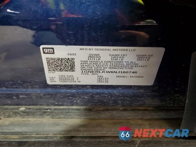 Zdjęcie 12 z 12 samochodu: 2022 CHEVROLET TRAVERSE 1LT VIN:1GNERLKW6NJ160746 - miniatura