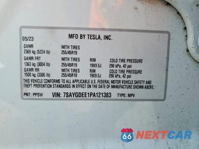 Zdjęcie 13 z 13 samochodu: 2023 TESLA MODEL Y VIN:7SAYGDEE1PA121383 - miniatura