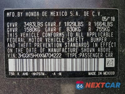 Zdjęcie 13 z 13 samochodu: 2019 HONDA FIT LX VIN:3HGGK5H4XKM704222 - miniatura