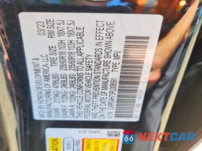 Zdjęcie 14 z 14 samochodu: 2023 HONDA CR-V EXL VIN:5J6RS4H73PL008591 - miniatura