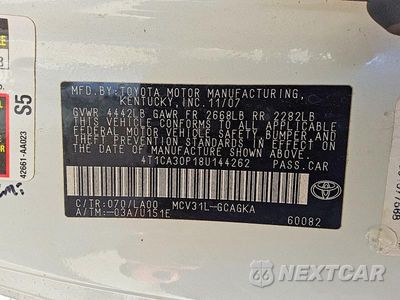 Zdjęcie 12 z 12 samochodu: 2008 TOYOTA CAMRY SOLARA SLE V6 VIN:4T1CA30P18U144262 - miniatura