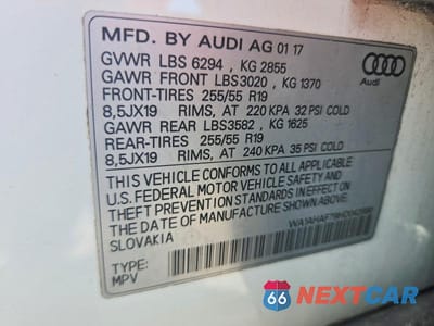 Zdjęcie 14 z 14 samochodu: 2017 AUDI Q7 PREMIUM VIN:WA1AHAF79HD042690 - miniatura