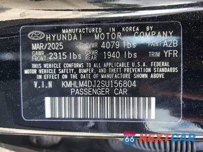 Zdjęcie 12 z 12 samochodu: 2025 HYUNDAI ELANTRA HYBRID SEL SPORT VIN:KMHLM4DJ2SU156804 - miniatura