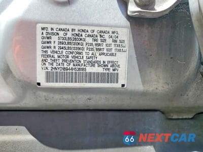Zdjęcie 12 z 12 samochodu: 2004 ACURA MDX TOURING VIN:2HNYD18944H536185 - miniatura